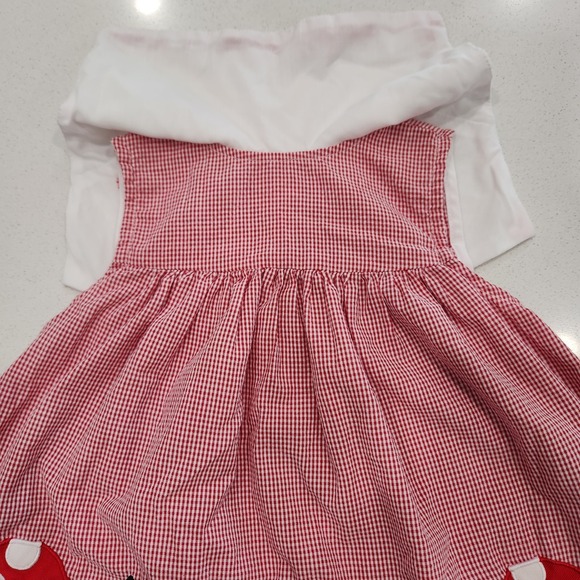 Vintage Class Club Baby Size 18 Months Red White Picnic Summer Ladybug Dress - Picture 6 of 13
